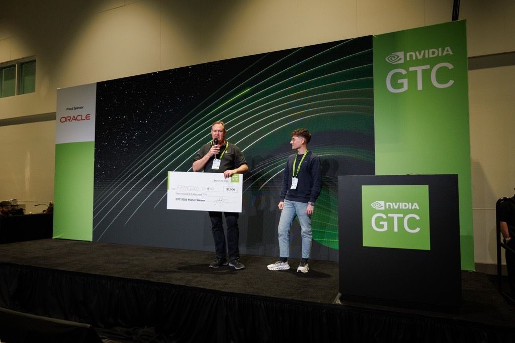 The award at NVIDIA GTC 2025