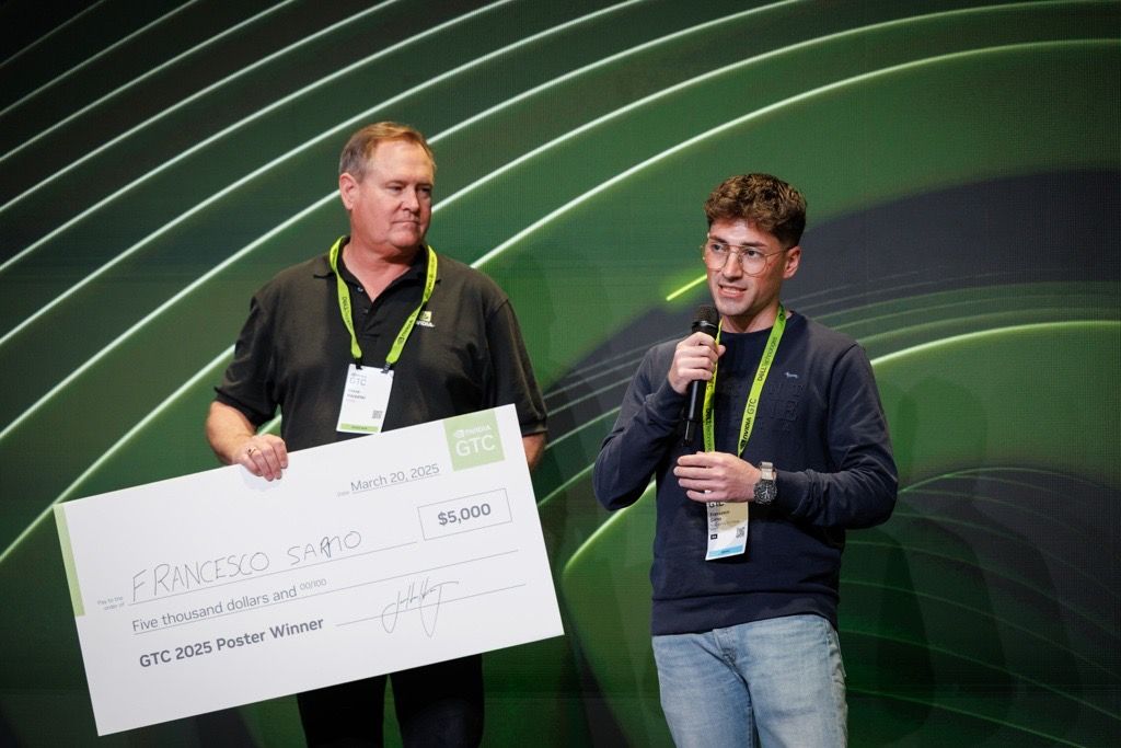 The award at NVIDIA GTC 2025
